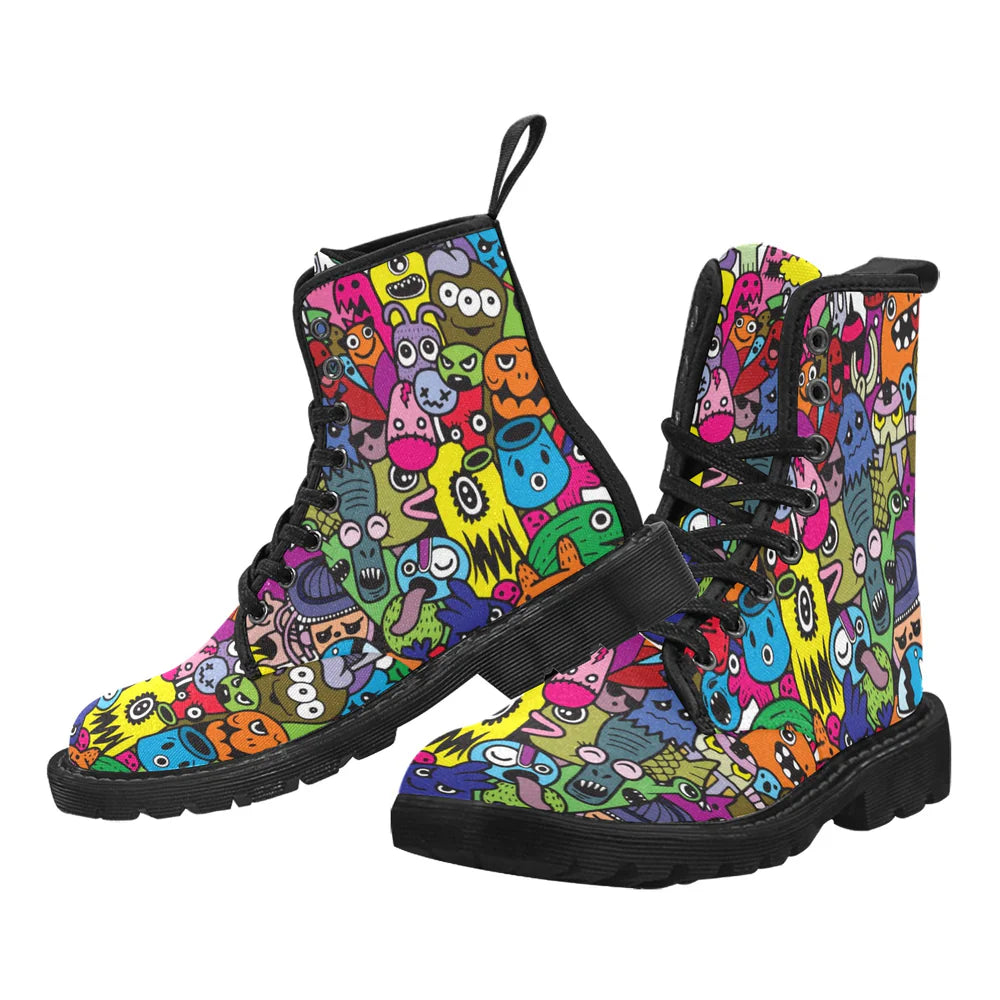 Men's Lace-Up Canvas Boots