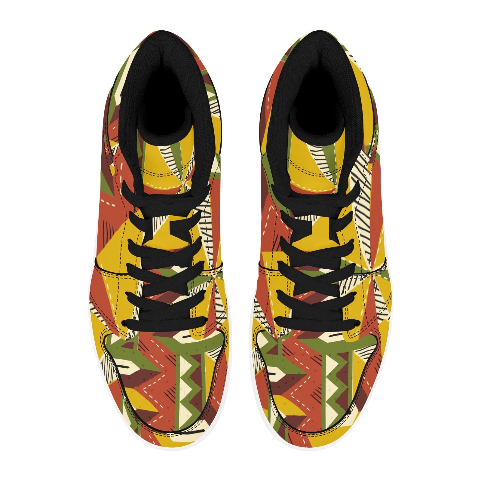 Men's African Print High-Top Sneakers