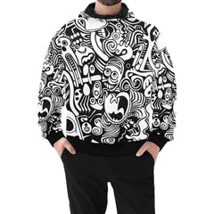 Men's High-Neck Pullover Hoodie