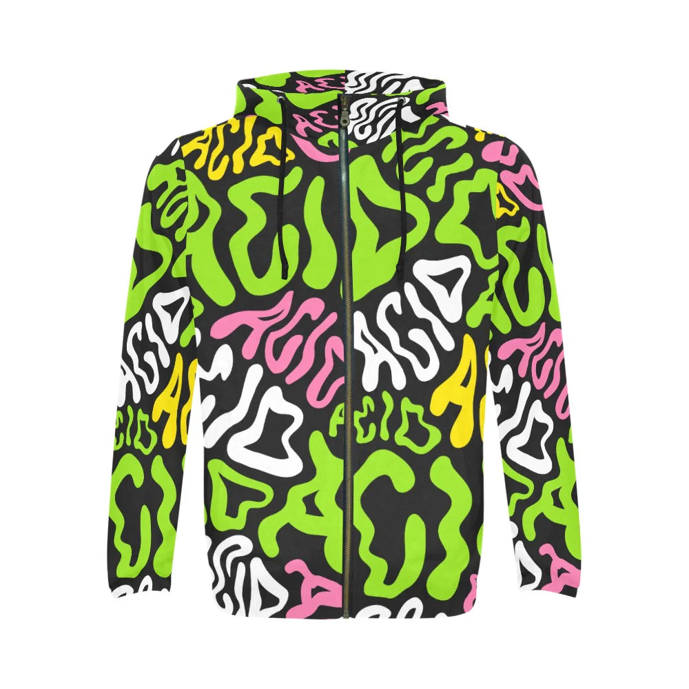 Men's All-Over Print Full-Zip Hoodie