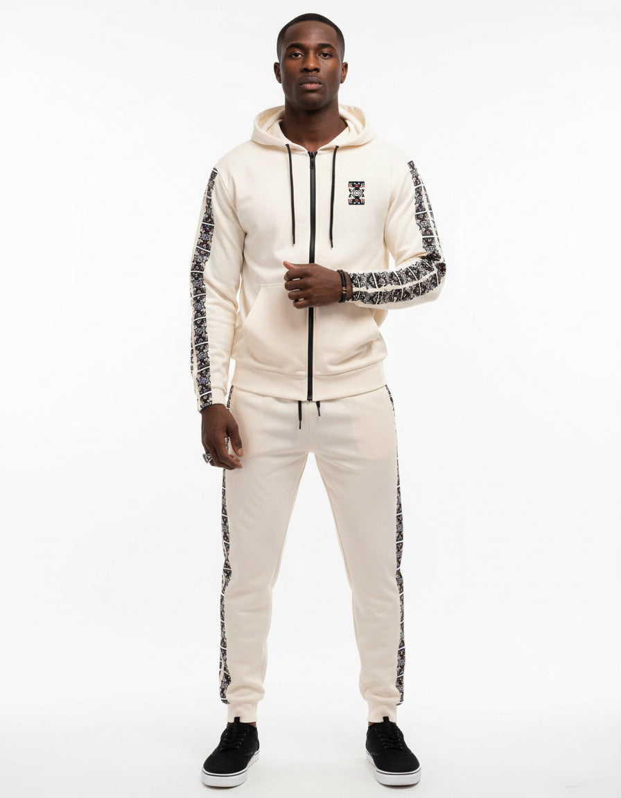 Men's All-Over Print Full-Zip Hoodie Set