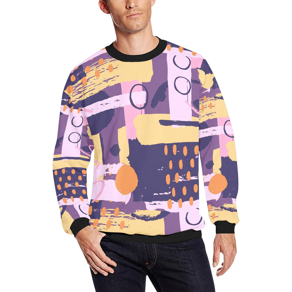 Men's All-Over Print Sweatshirt (Model H18)
