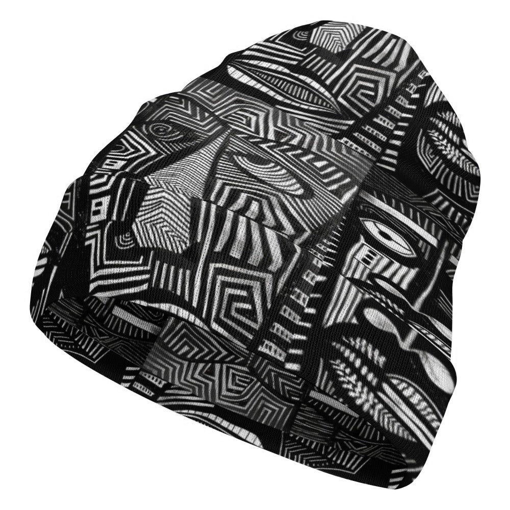 Unisex All-Over Print Knit Beanie