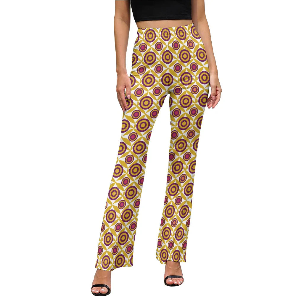 Women's Afrocentric Harlem Renaissance Flared Pants