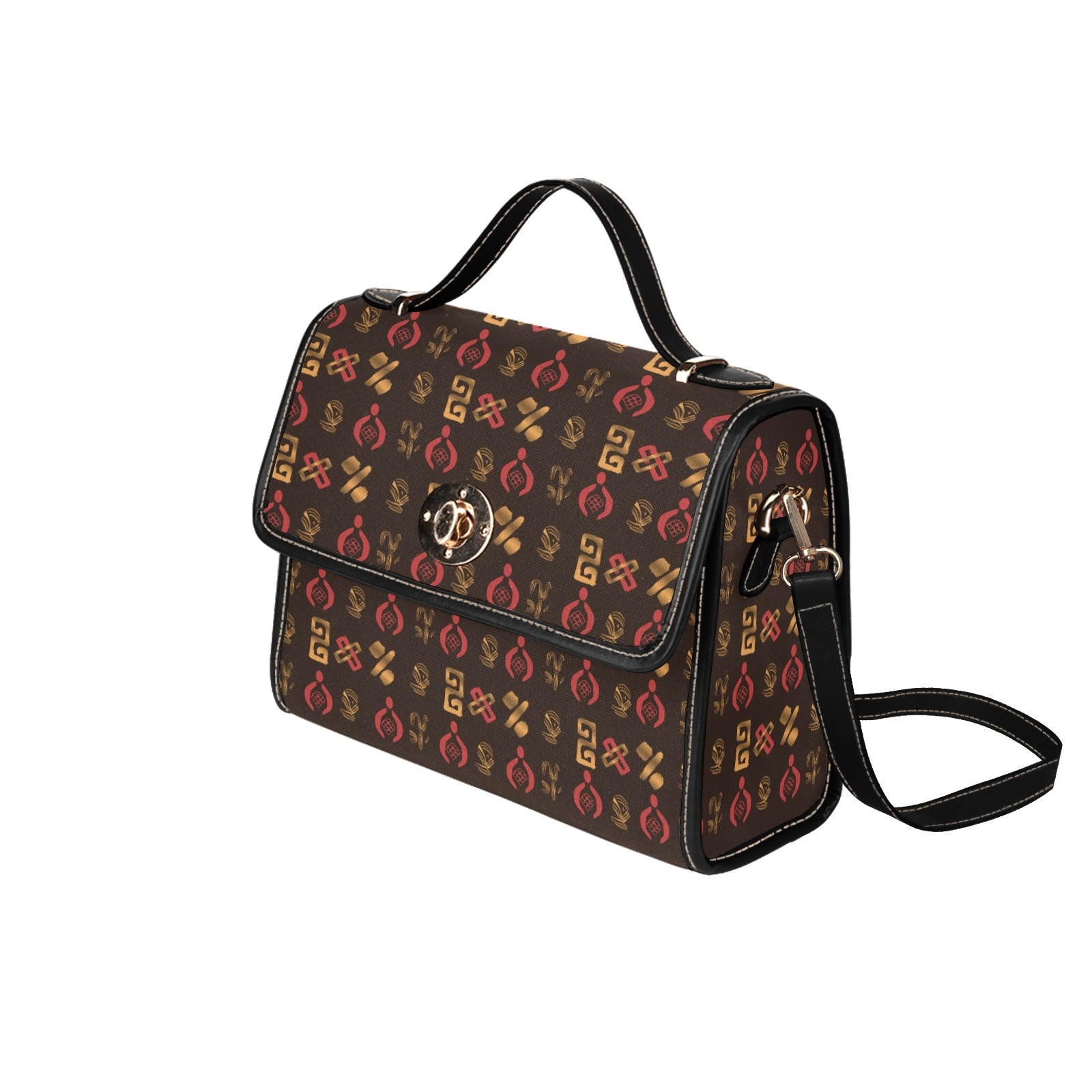 Classic Lock Satchel with Removable Strap
