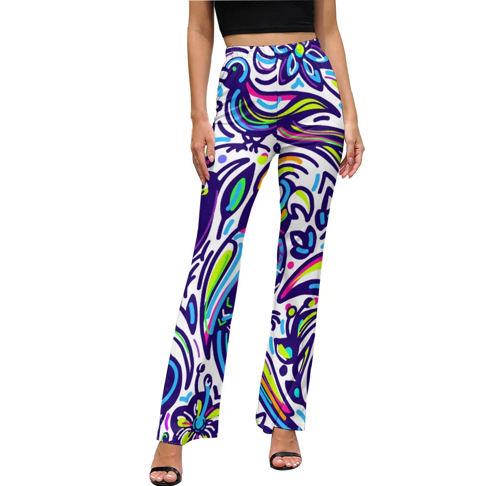 Women's Afrocentric Harlem Renaissance Flared Pants