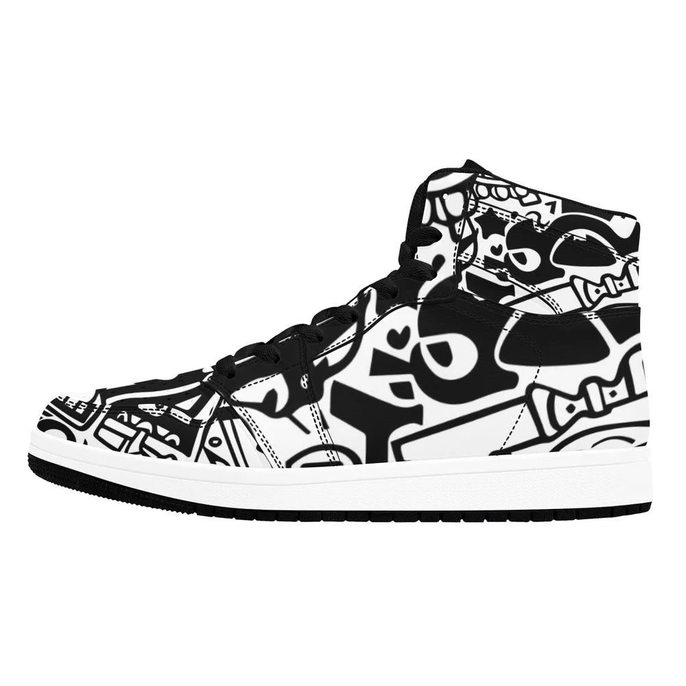 Men's African Print High-Top Sneakers