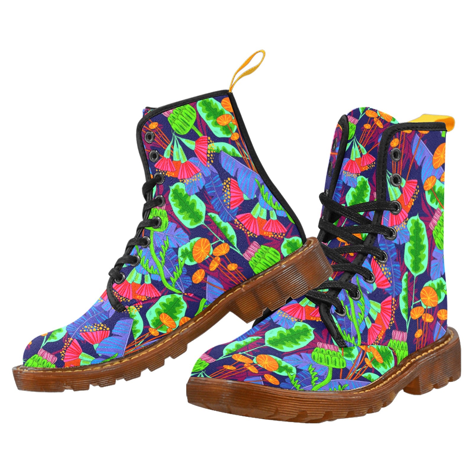 Women's Lace-Up Canvas Boots (Model 1203H)