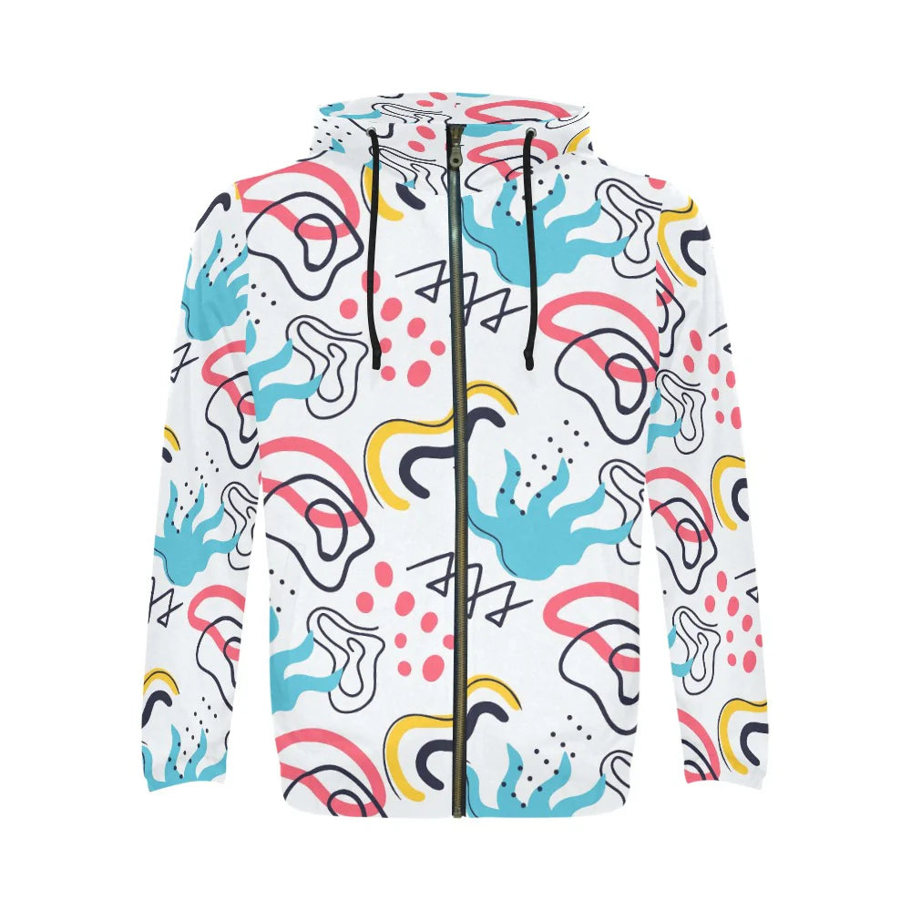 Men's All-Over Print Full-Zip Hoodie