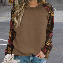 Women's African Art Long Sleeve Raglan Sweatshirt