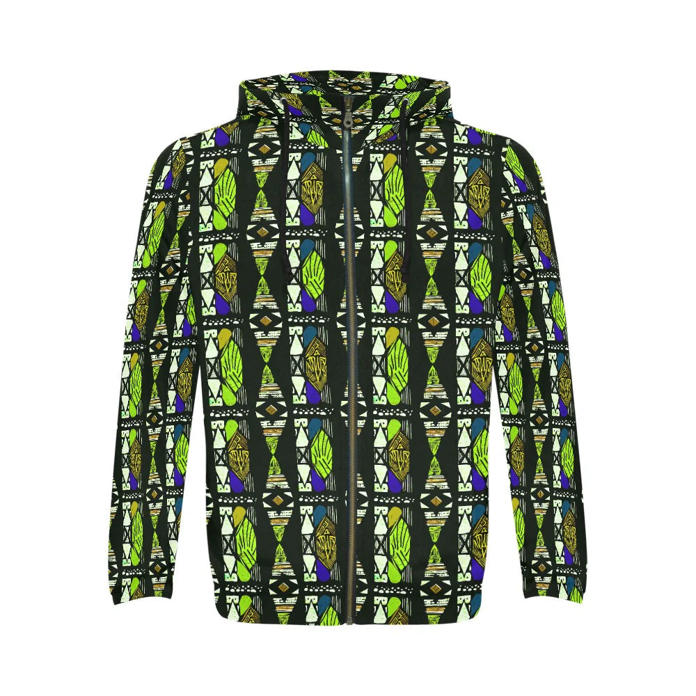 Men's All-Over Print Full-Zip Hoodie