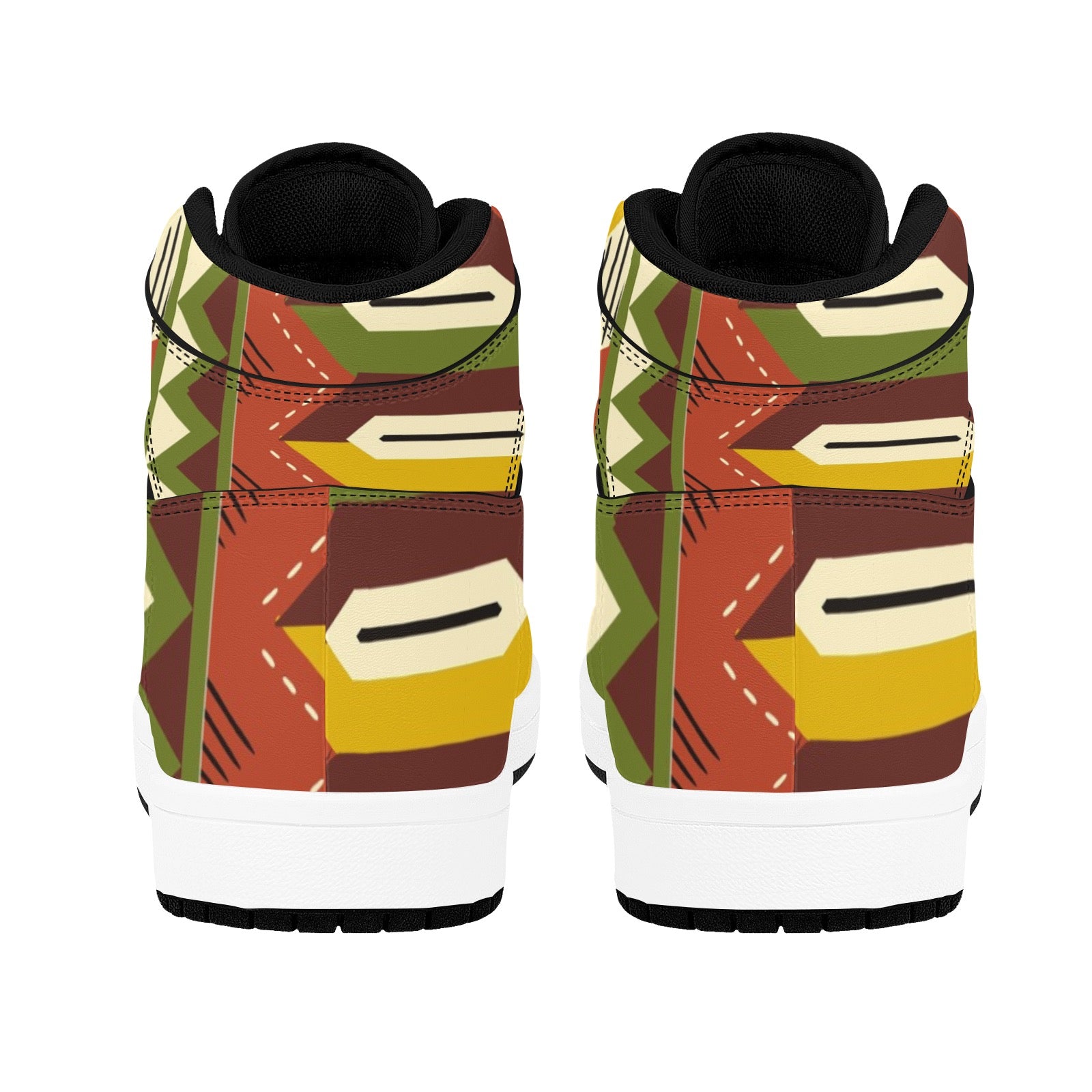 Men's African Print High-Top Sneakers