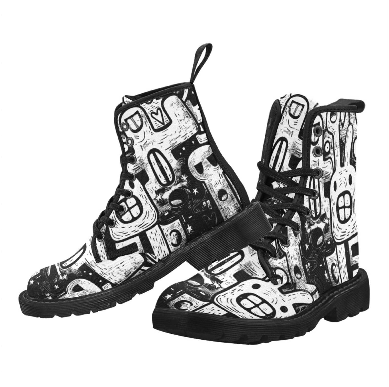 Men's Lace-Up Canvas Boots