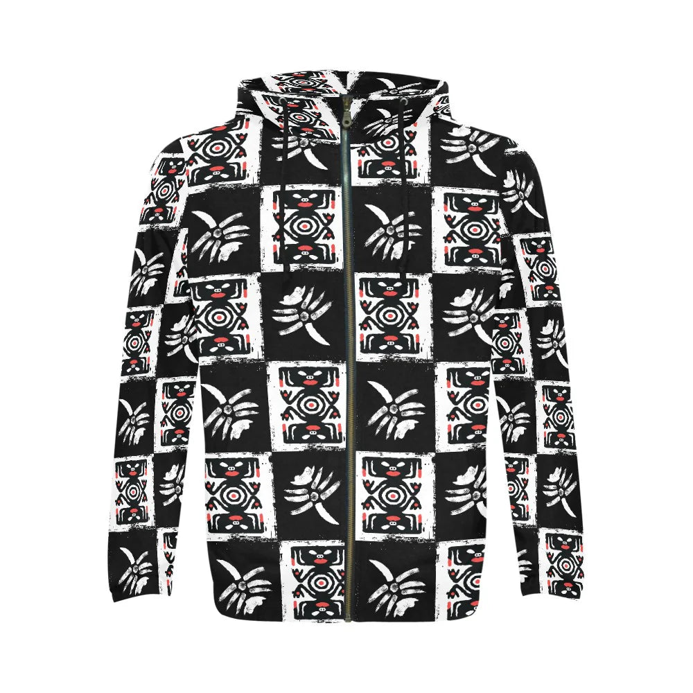Men's All-Over Print Full-Zip Hoodie