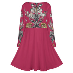 Women's Oversized Long Sleeve Skater Dress