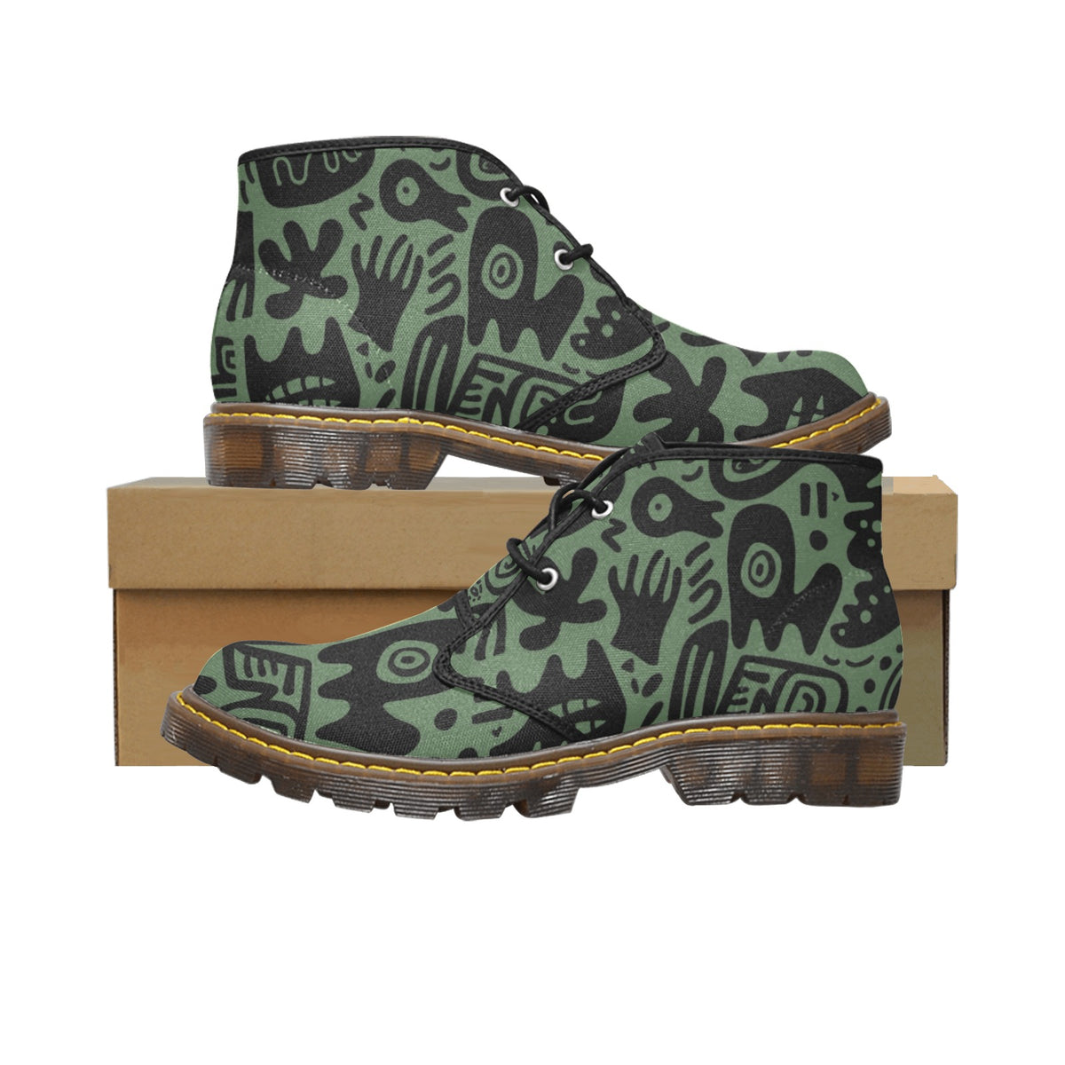 Men's Canvas Chukka Boots (Model 2402-1)