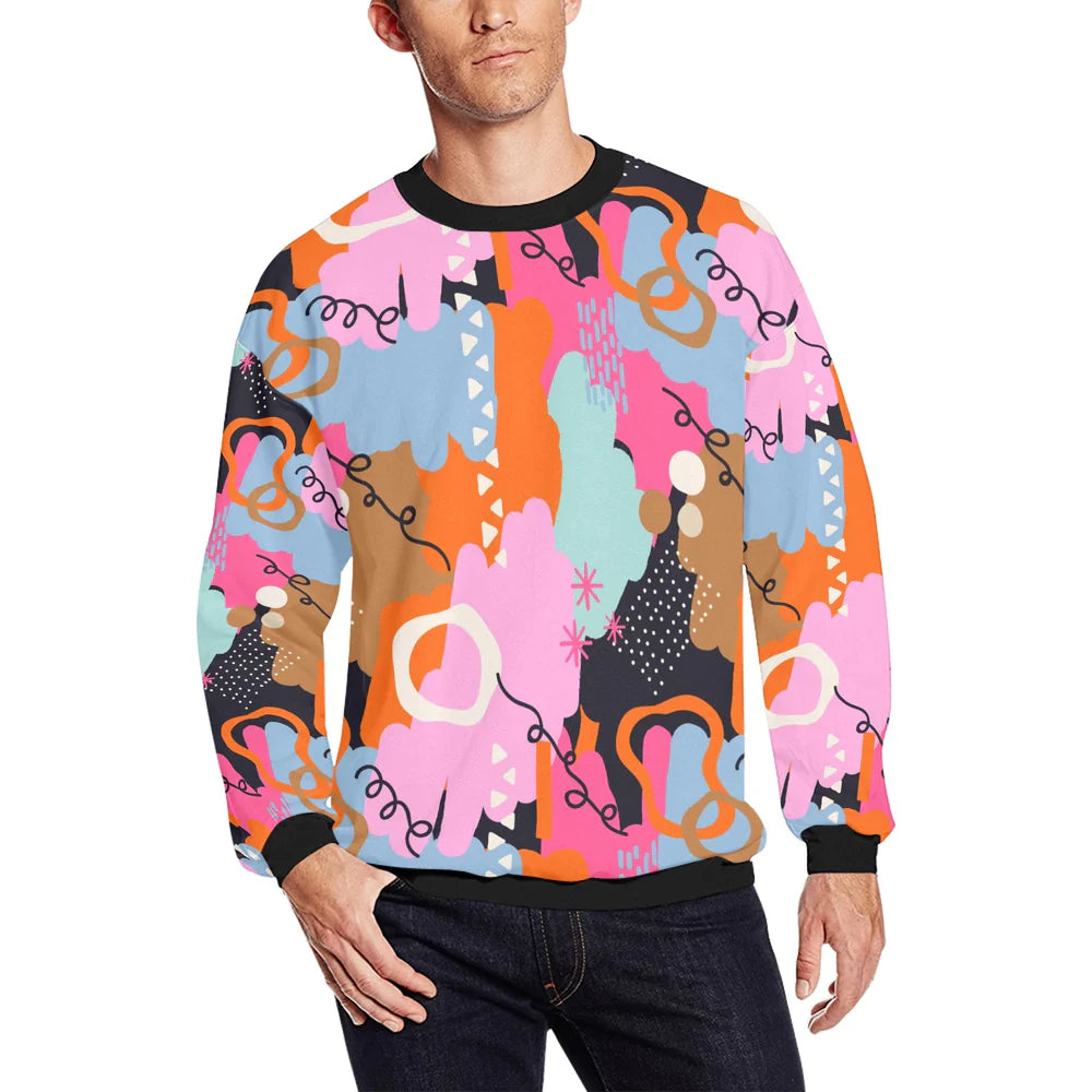 Men's All-Over Print Sweatshirt (Model H18)