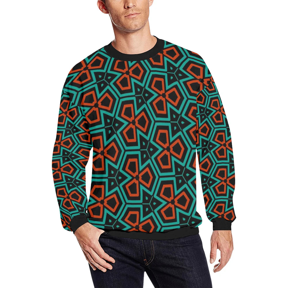 Men's Afrocentric Harlem Renaissance All-Over Print Sweatshirt