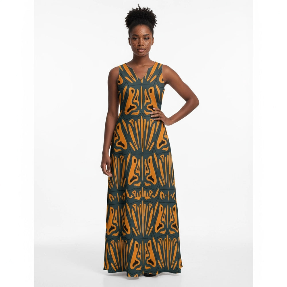 Women's Sleeveless V-Neck A-Line Dress
