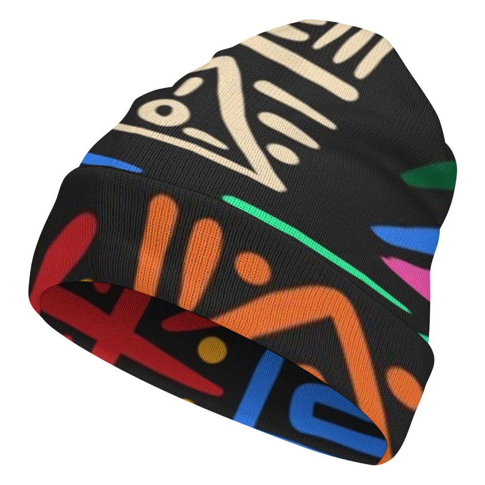 Unisex All-Over Print Knit Beanie