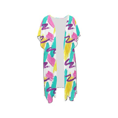 Women's Mid-Length Chiffon Cover-Up with Side Slits (H50)