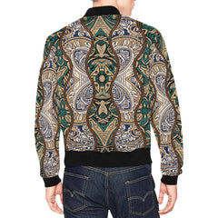 Men's All-Over Print Casual Bomber Jacket