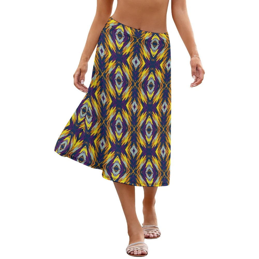 Women's A-Line Midi Skirt