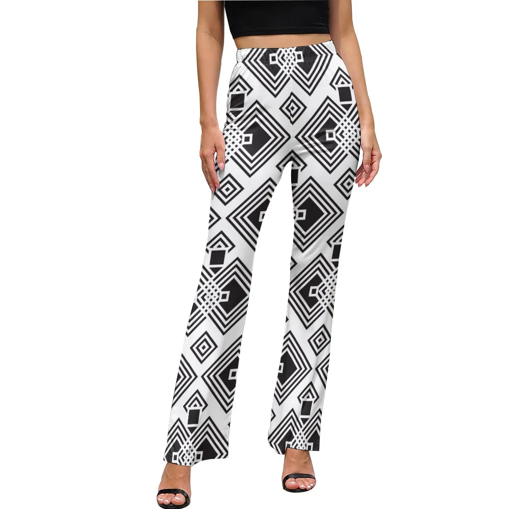 Women's Afrocentric Harlem Renaissance Flared Pants