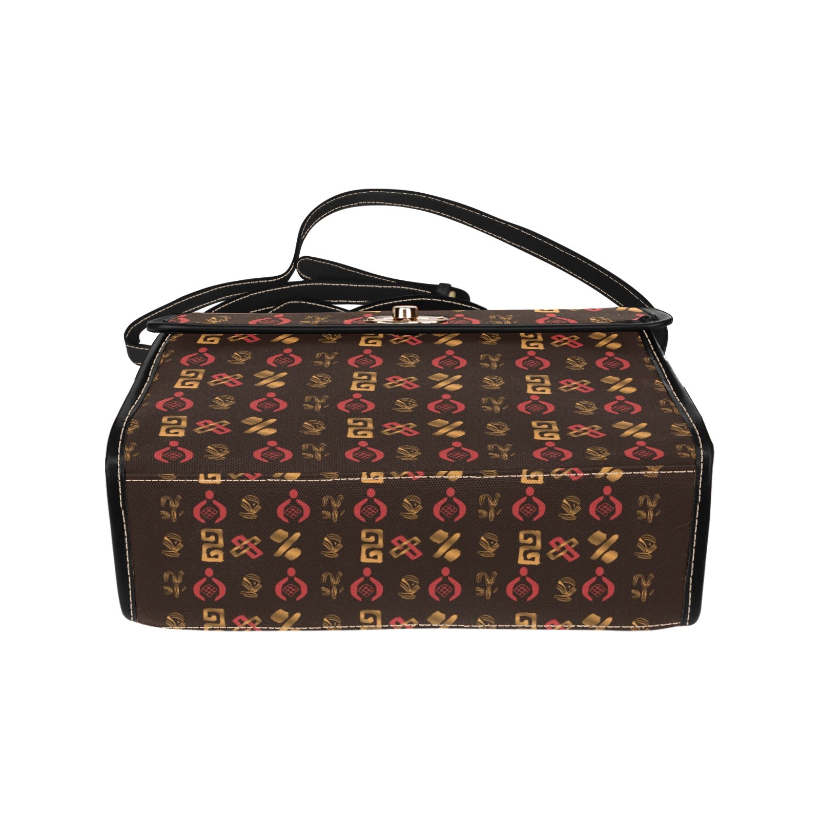 Classic Lock Satchel with Removable Strap