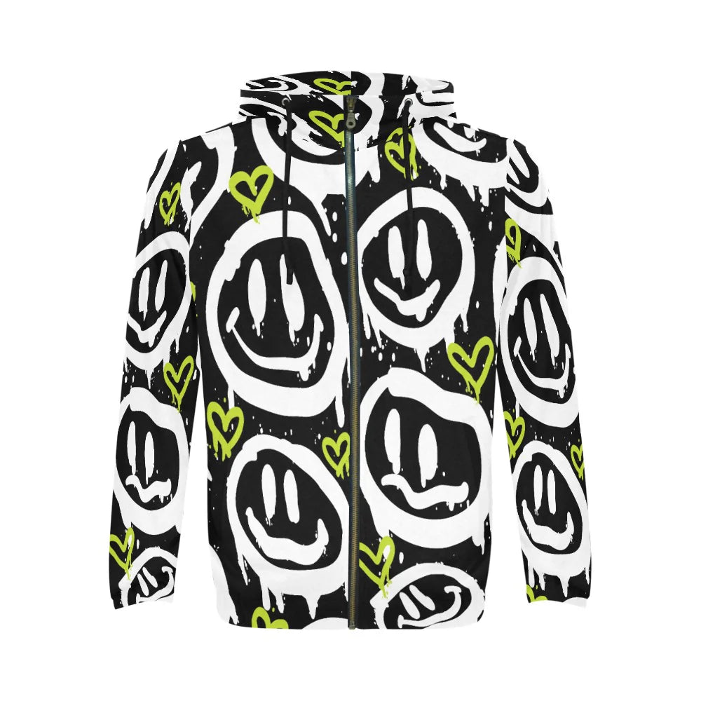 Men's All-Over Print Full-Zip Hoodie