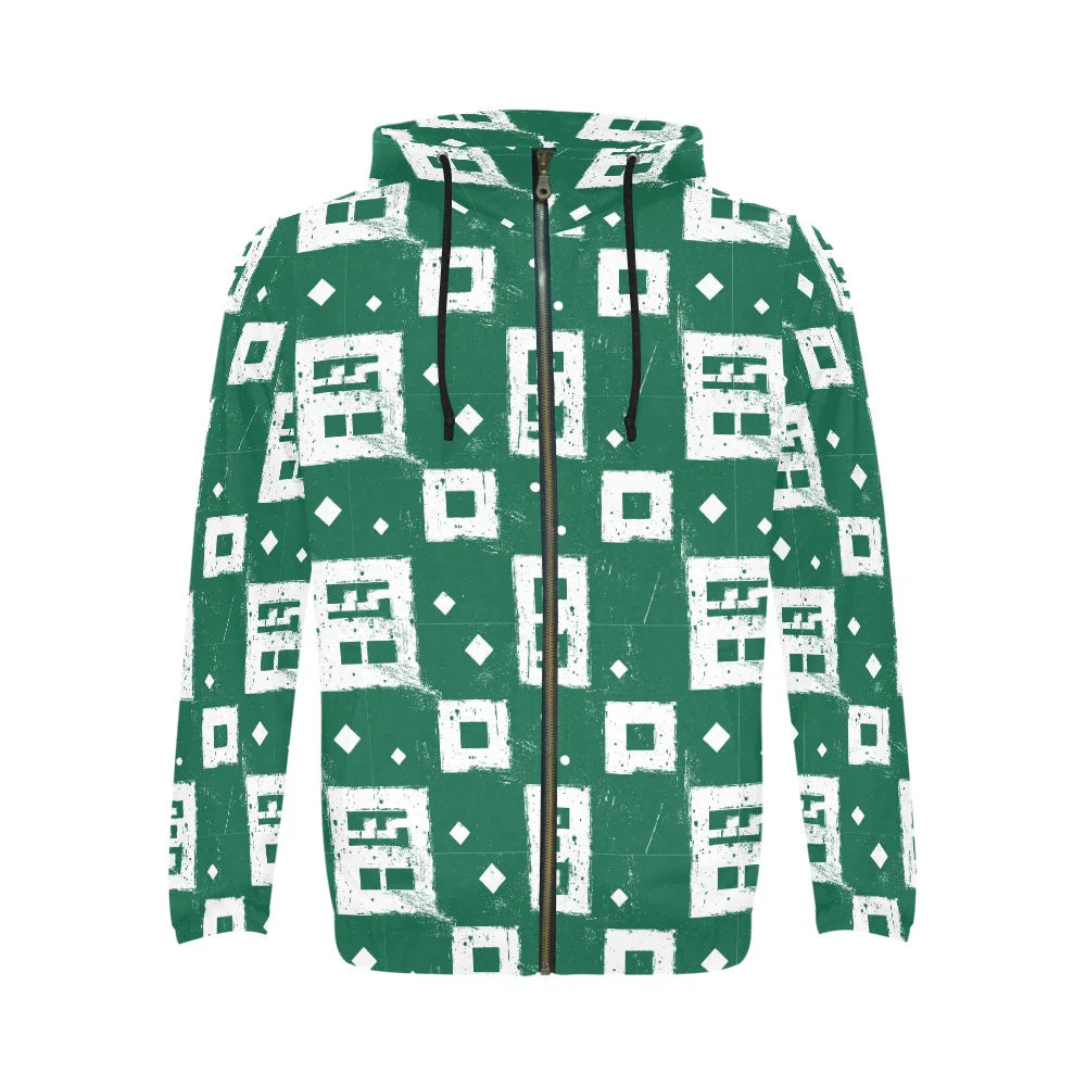 Men's All-Over Print Full-Zip Hoodie