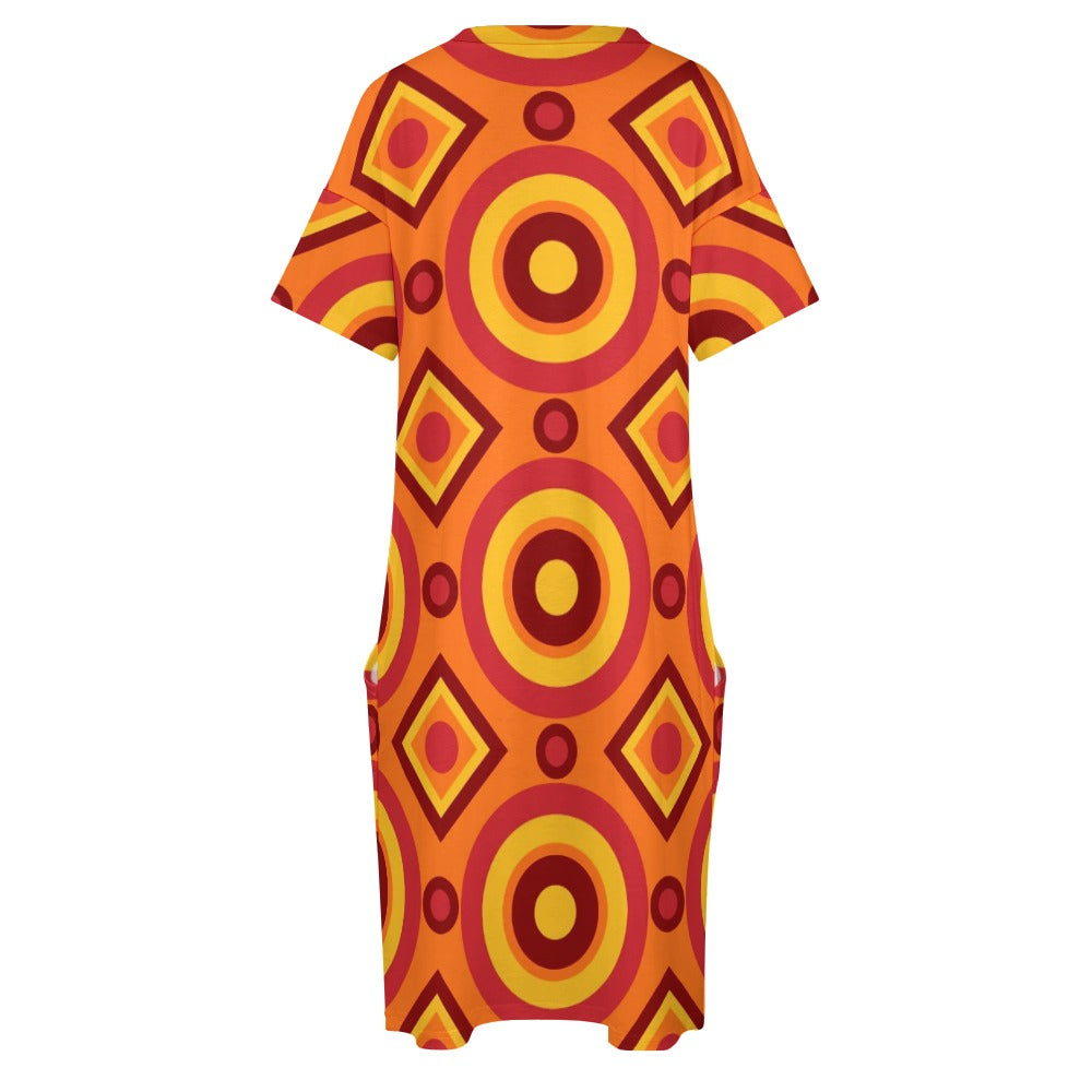 Women's Vintage-Inspired Mod Shift Dress with Pockets