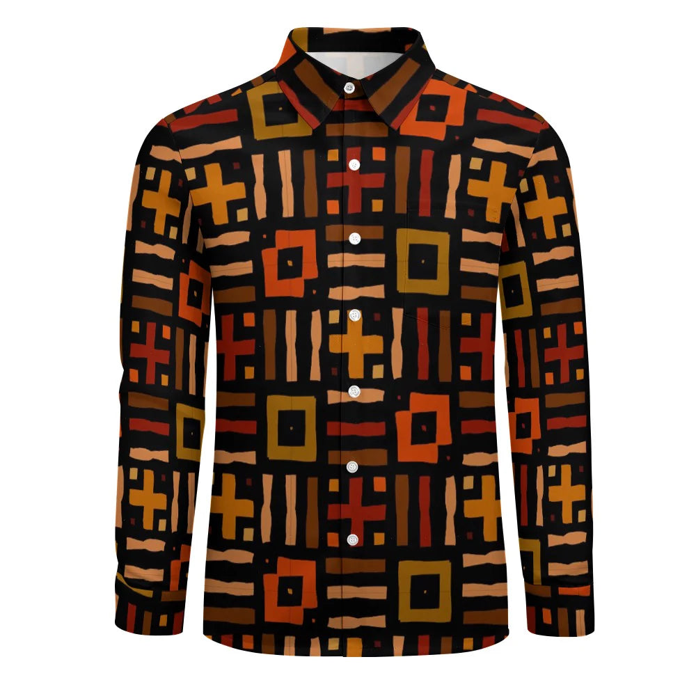 Men's Long-Sleeve Shirt with Chest Pocket