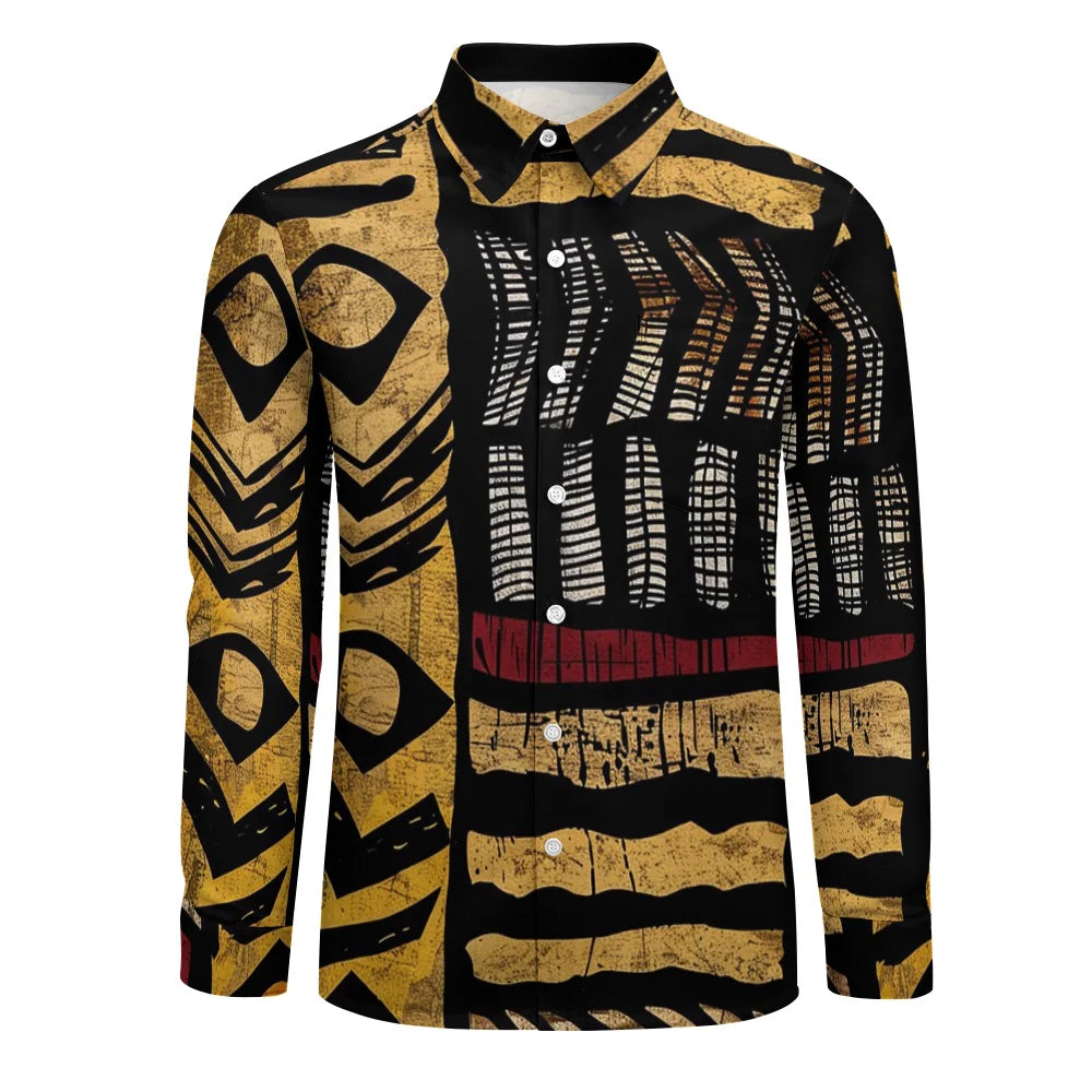 Men's Long-Sleeve Shirt with Chest Pocket