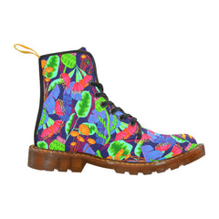 Women's Lace-Up Canvas Boots (Model 1203H)