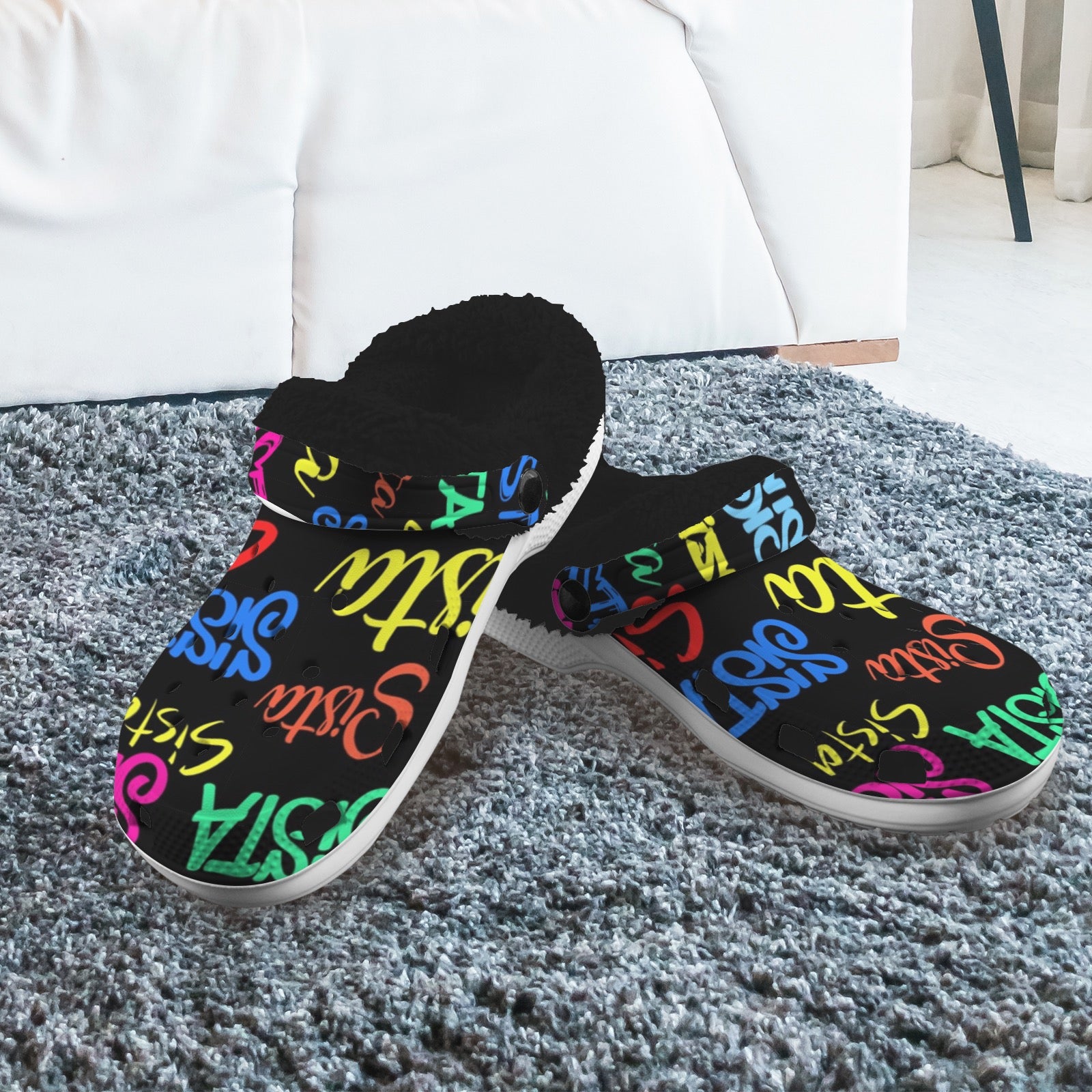 Unisex Custom Print Fleece-Lined Adult Clogs