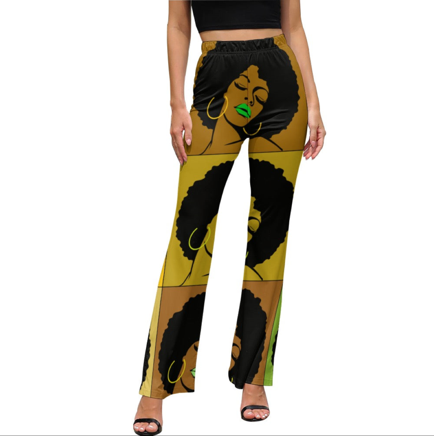 Women's Afrocentric Harlem Renaissance Flared Pants