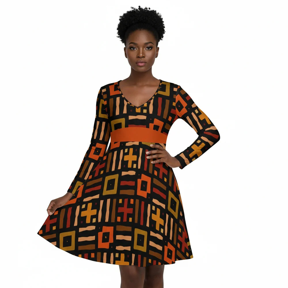 Women's Oversized Long Sleeve Skater Dress