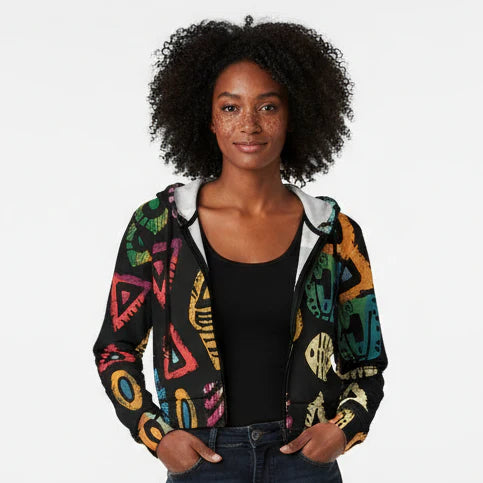 Women's Cropped Zip-Up Jacket