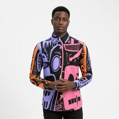 Men's Long-Sleeve Shirt with Chest Pocket