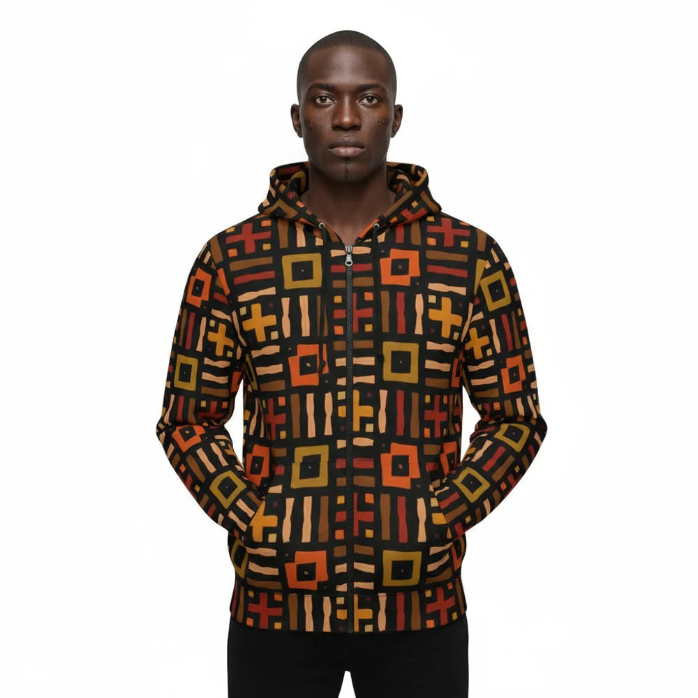 Men's All-Over Print Full-Zip Hoodie