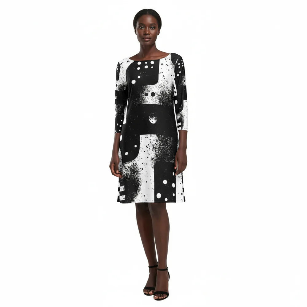 Women's Boat Neck Dress (Model D22)