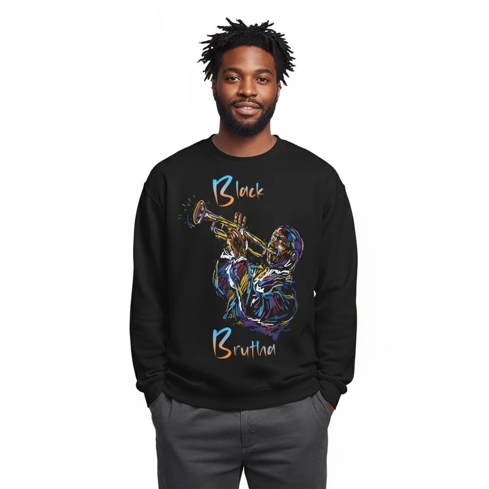 Men's All-Over Print Fuzzy Sweatshirt