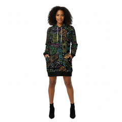 Women's All-Over Print Hoodie Mini Dress (H27)