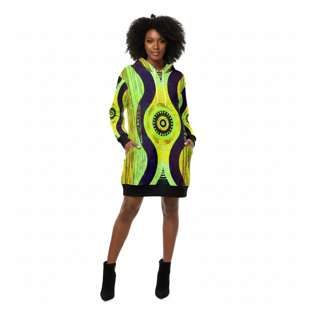 Women's All-Over Print Hoodie Mini Dress (H27)