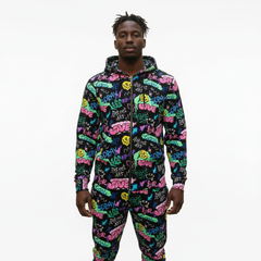 Men's All-Over Print Full-Zip Hoodie Set