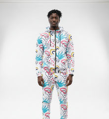 Men's All-Over Print Full-Zip Hoodie Set