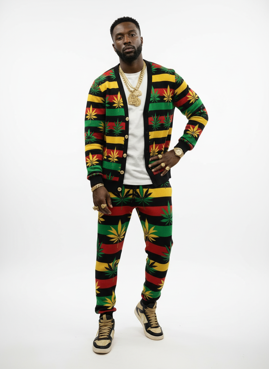 Men's Cardigan Sweater Set