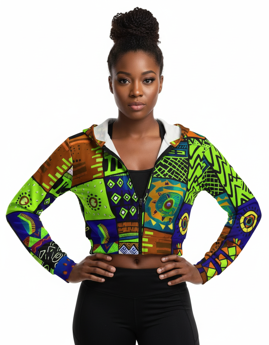Women's Cropped Zip-Up Jacket