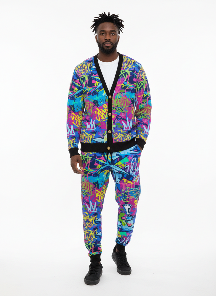 Men's Cardigan Sweater Set